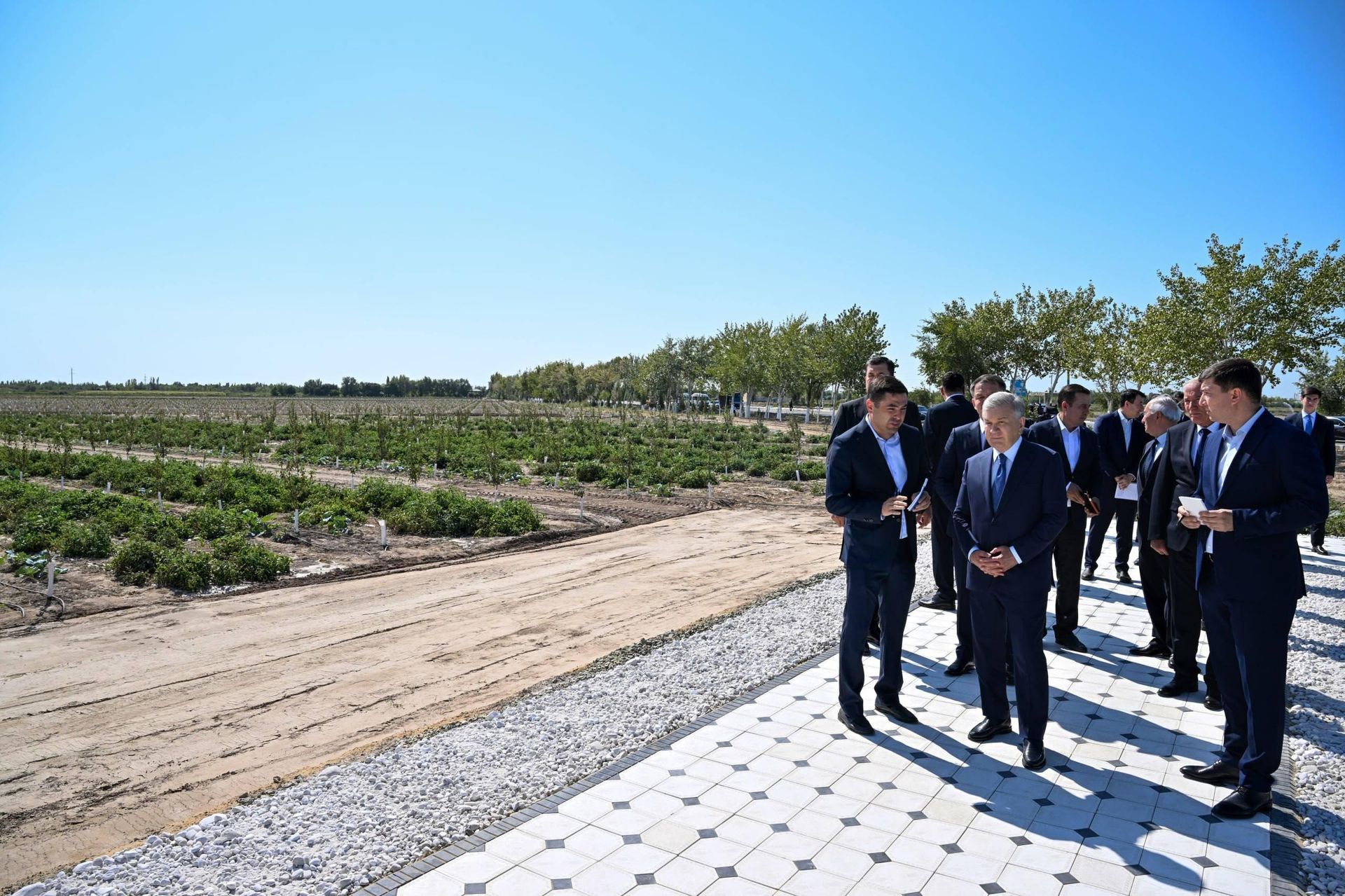 Шавкат Мирзиёев ознакомился с интенсивным садом предприятия ADM Agro в Каракалпакстане. - Sputnik Ўзбекистон, 1920, 18.09.2026