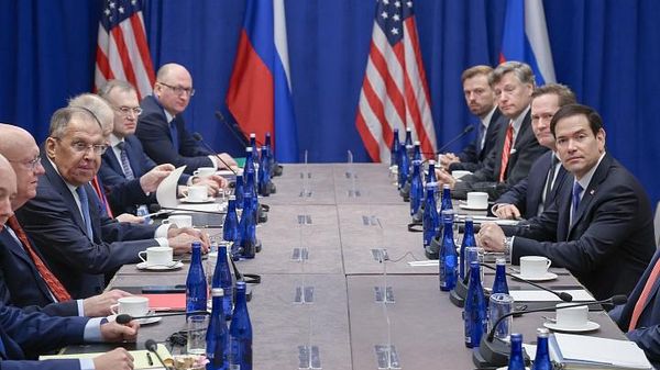 Встреча Министра иностранных дел РФ С.В.Лаврова с Госсекретарём США М.Рубио - Sputnik Ўзбекистон