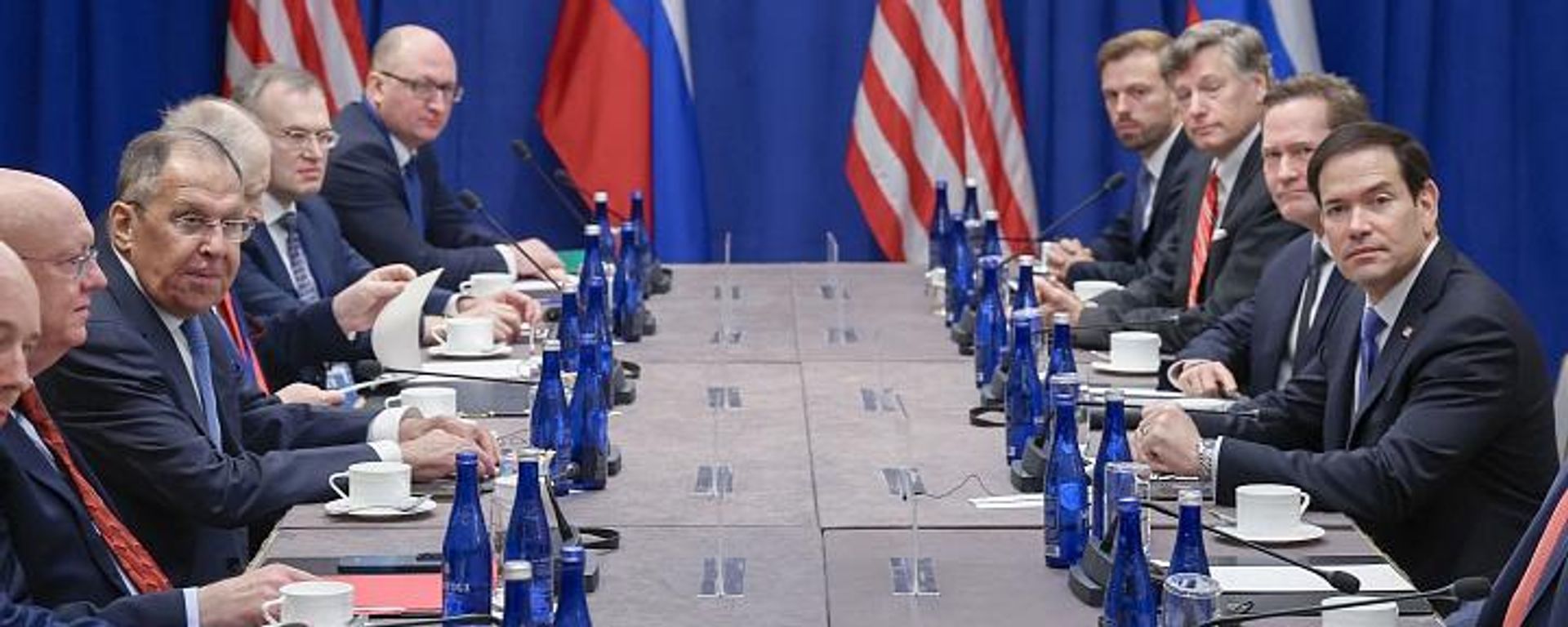 Vstrecha Ministra inostrannix del RF S.V.Lavrova s Gossekretarom SShA M.Rubio - Sputnik O‘zbekiston, 1920, 24.09.2026