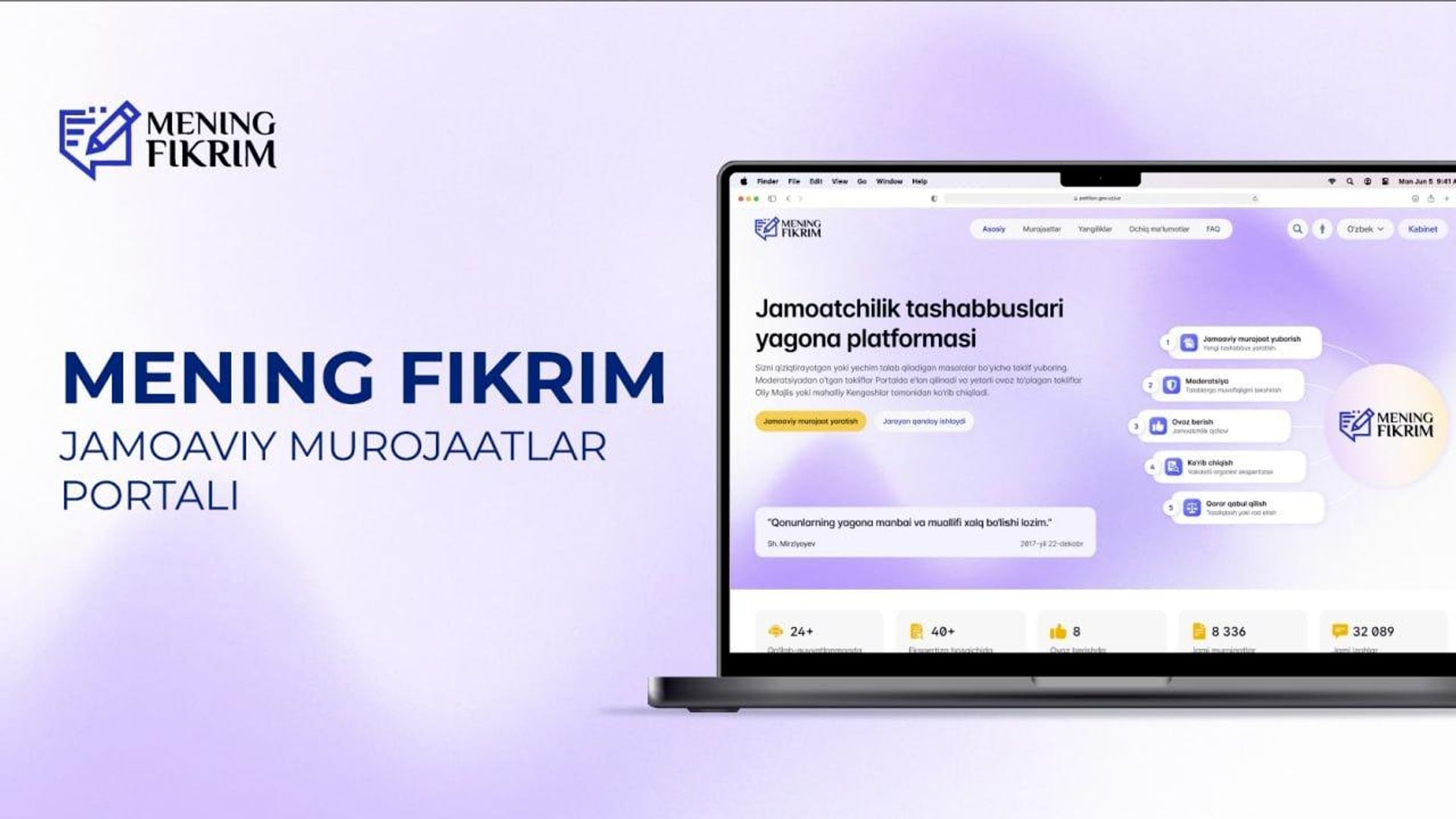 На портале Mening fikrim внедрят ИИ и обновят дизайн На портале Mening fikrim внедрят ИИ и обновят дизайн - Sputnik Узбекистан, 1920, 24.09.2026