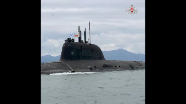 Атомный подводный крейсер Новосибирск Тихоокеанского флота в ходе планового учения провел пуски крылатых ракет в акватории Тихого океана. - Sputnik Узбекистан