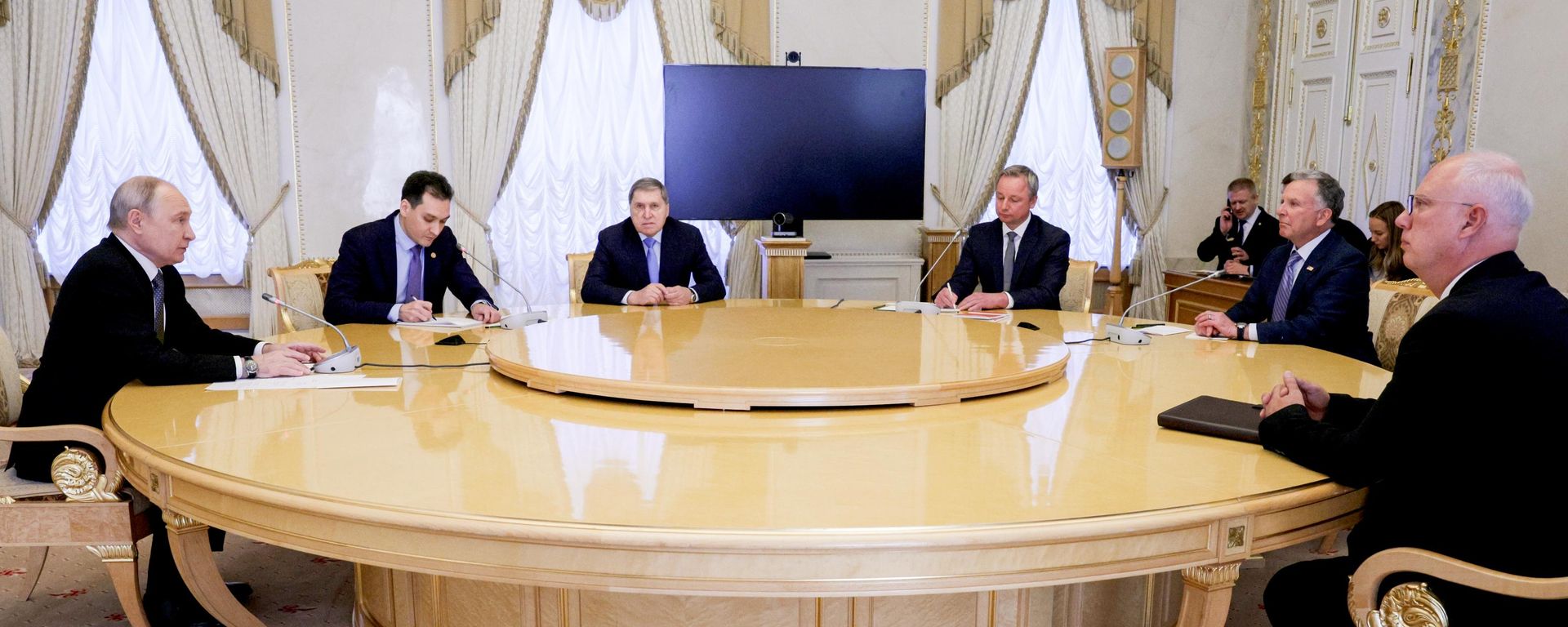 Vstrecha prezidenta Vladimira Putina i spesposlannika Stivena Uitkoffa - Sputnik O‘zbekiston, 1920, 22.10.2026