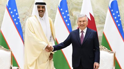 Встреча Шавката Мирзиёева с Эмиром Государства Катар Шейхом Тамимом бин Хамадом Аль Тани