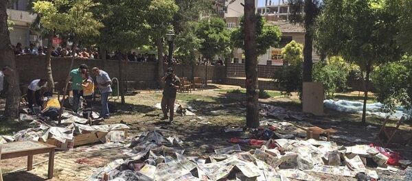 Теракт в турецком городе Суруч Теракт в турецком городе Суруч - Sputnik Узбекистан