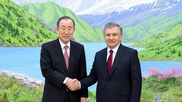 Пан Ги Мун встретился с Шавкатом Мирзиёевым - Sputnik Узбекистан