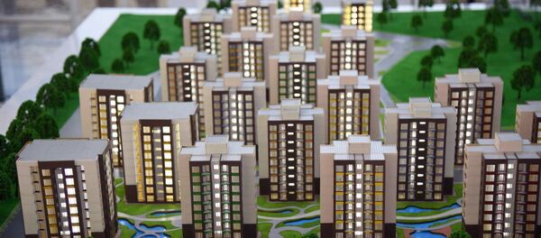 Макет многоквартирных домов на улице Богистон Чиланзарского района в Ташкенте - Sputnik Узбекистан