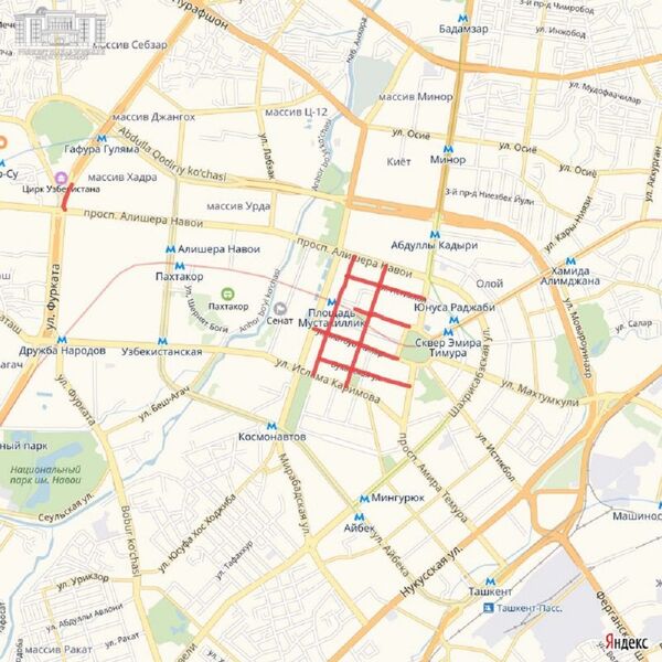 Какие улицы Ташкента перекроют из-за празднования Нового года - Sputnik Узбекистан