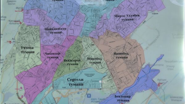 Карта города Ташкента - Sputnik Ўзбекистон