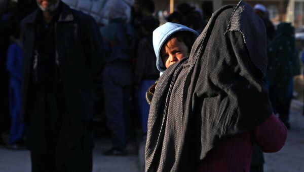 Беженцы из провинции Газни в Афганистане - Sputnik Ўзбекистон