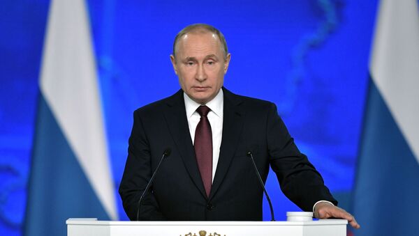 Ежегодное послание президента РФ В. Путина Федеральному Собранию - Sputnik Узбекистан