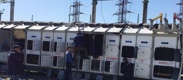 На территории электростанции в Кибрайском районе Ташкентской области произошел пожар На территории электростанции в Кибрайском районе Ташкентской области произошел пожар - Sputnik Ўзбекистон