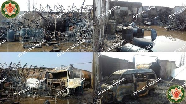 Последствия пожара на заводе под Андижаном попали на камеру Последствия пожара на заводе под Андижаном попали на камеру - Sputnik Узбекистан
