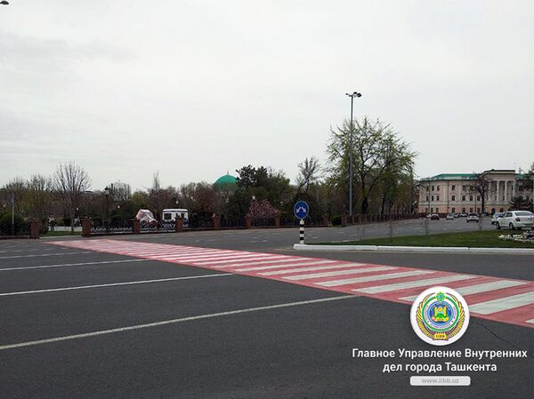 Пешеходный переход в Ташкенте поменял цвета в качестве эксперимента - Sputnik Узбекистан