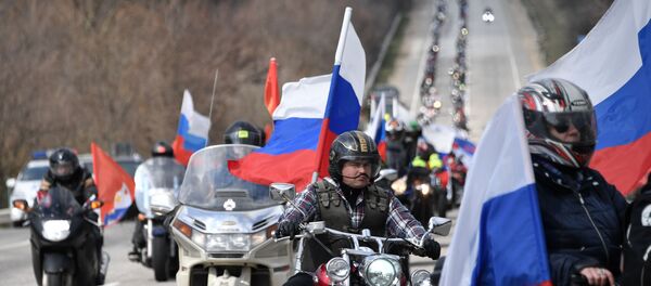 Автопробег в честь пятилетия всекрымского референдума и воссоединения полуострова с Россией - Sputnik Узбекистан