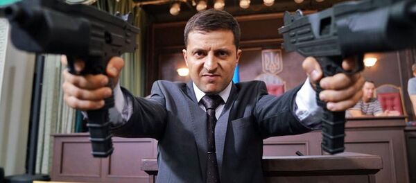 Актер Владимир Зеленский в сериале Слуга народа 2 Актер Владимир Зеленский в сериале Слуга народа 2 - Sputnik Ўзбекистон