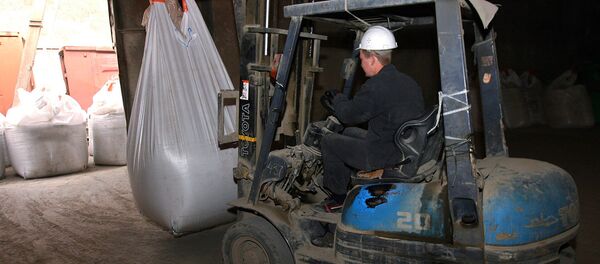 Отгрузка цемента на заводе - Sputnik Узбекистан