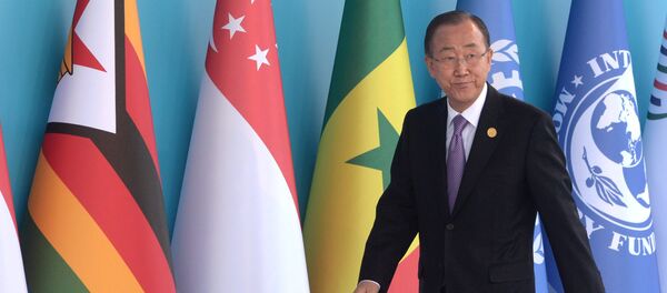 БМТ Бош котиби Пан Ги Мун. БМТ Бош котиби Пан Ги Мун. - Sputnik Ўзбекистон