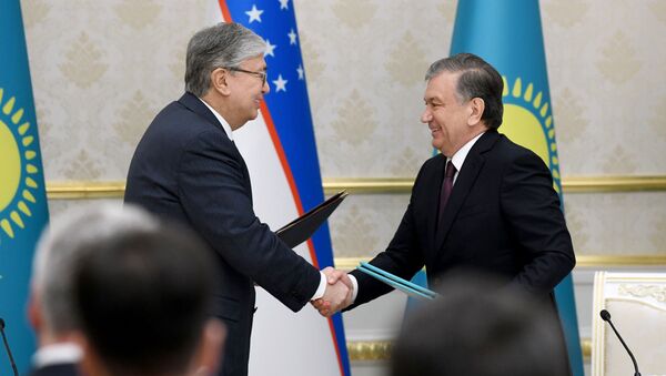 Prezident Uzbekistana Shavkat Mirziyoyev i prezident Kazaxstana Kasыm-Jormat Tokayev - Sputnik Oʻzbekiston