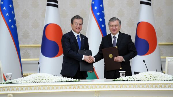 Gosudarstvenniy vizit Prezidenta Respubliki Koreya Mun Chje Ina v Uzbekistan  - Sputnik O‘zbekiston
