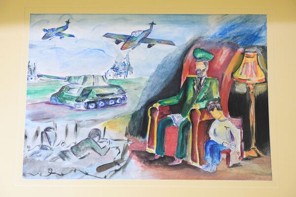 Выставка детских рисунков посвященная Дню победы - Sputnik Узбекистан