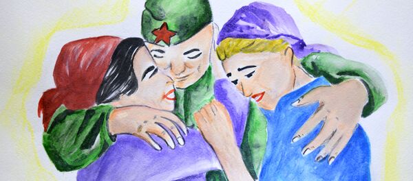 Выставка детских рисунков посвященная Дню победы Выставка детских рисунков посвященная Дню победы - Sputnik Узбекистан