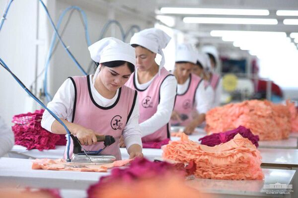 Шавкат Мирзиеёв оценил работу швейного предприятия в Ханабаде - Sputnik Узбекистан