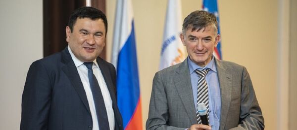 Rektor NIYaU MIFI Mixail Strixanov i glava Agentstva po razvitiyu atomnoy energetiki Uzbekistana («Uzatom”) Jurabek Mirzamaxmudov Rektor NIYaU MIFI Mixail Strixanov i glava Agentstva po razvitiyu atomnoy energetiki Uzbekistana («Uzatom”) Jurabek Mirzamaxmudov - Sputnik O‘zbekiston