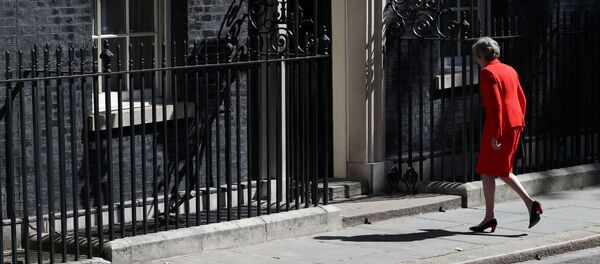 Премьер-министр Великобритании Тереза Мэй в Лондоне. 24 мая 2019 Премьер-министр Великобритании Тереза Мэй в Лондоне. 24 мая 2019 - Sputnik Узбекистан
