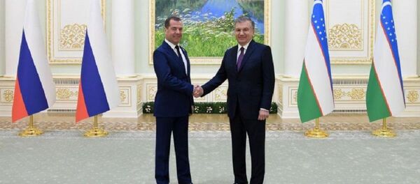 Президент Республики Узбекистан принял Председателя Правительства Российской Федерации Президент Республики Узбекистан принял Председателя Правительства Российской Федерации - Sputnik Ўзбекистон