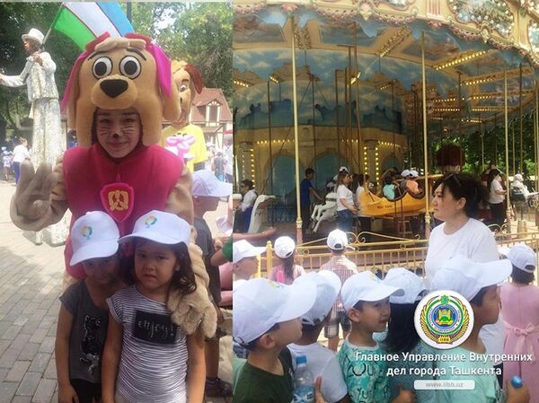 Детский смех и аттракционы: ГУВД Ташкента навестили особенных детей - Sputnik Узбекистан