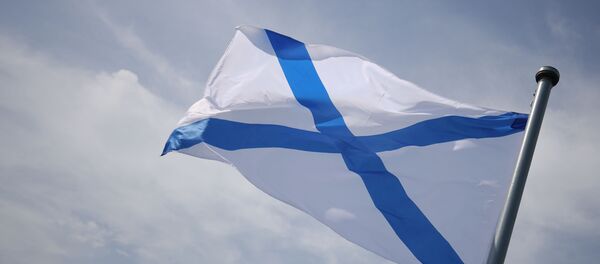 Церемония поднятия флага на корабле Дмитрий Рогачев Церемония поднятия флага на корабле Дмитрий Рогачев - Sputnik Узбекистан