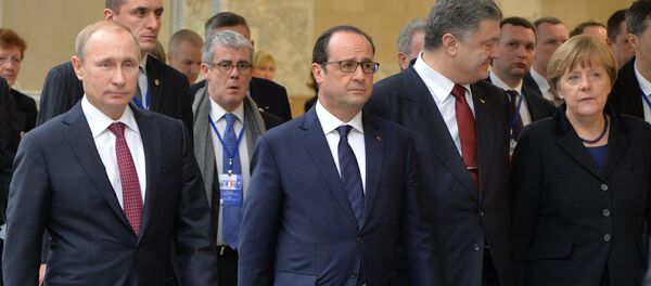 Переговоры лидеров России, Германии, Франции и Украины Переговоры лидеров России, Германии, Франции и Украины - Sputnik Узбекистан
