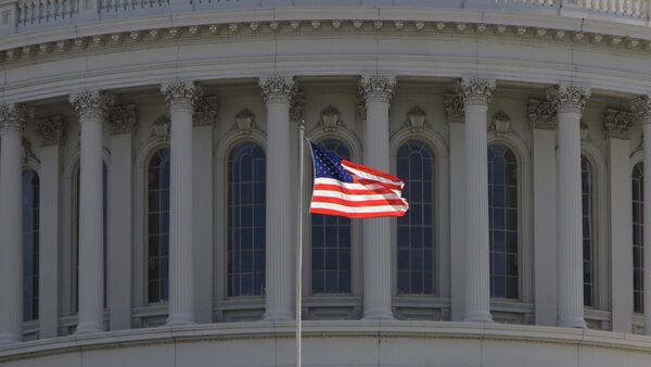 Фрагмент Капитолия - здание Конгресса США в Вашингтоне - Sputnik Ўзбекистон