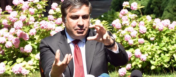 Председатель Одесской областной государственной администрации Михаил Саакашвили на пресс-конференции Председатель Одесской областной государственной администрации Михаил Саакашвили на пресс-конференции - Sputnik Узбекистан