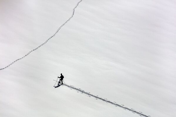 Снимок After The Snow Storm фотографа JoSon, занявший первое место в категории Sport конкурса Drone Awards 2019 - Sputnik Узбекистан