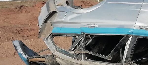 На месте ДТП трассы Екатеринбург - Алматы, в котором погибли двое полицейских - Sputnik Узбекистан