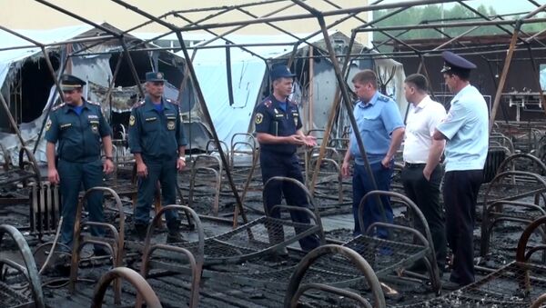 Пожар в палаточном городке в Хабаровском крае - Sputnik Узбекистан