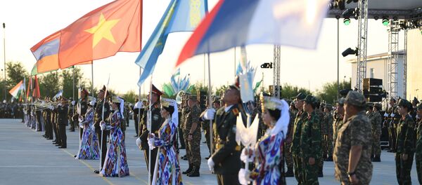 Торжественное открытие конкурса Военно-медицинская эстафета на полигоне Фориш - Sputnik Узбекистан