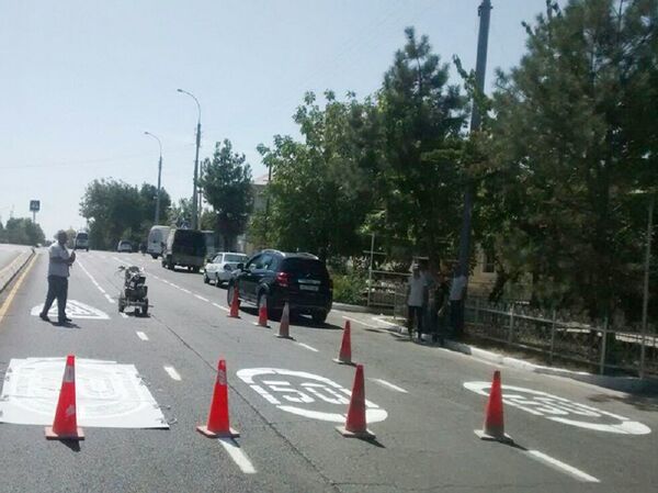 На столичной улице Бешкайрогоч появилась новая разметка - Sputnik Узбекистан