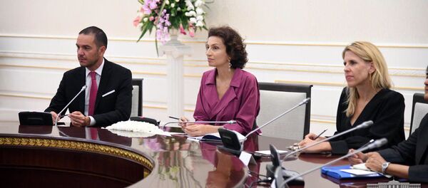 Генеральный директор Организации Объединенных Наций по вопросам образования, науки и культуры (ЮНЕСКО) Одри Азуле - Sputnik Узбекистан