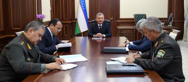 Совещание, посвященное вопросам совершенствования системы охраны и защиты Государственной границы Республики Узбекистан. Совещание, посвященное вопросам совершенствования системы охраны и защиты Государственной границы Республики Узбекистан. - Sputnik Ўзбекистон