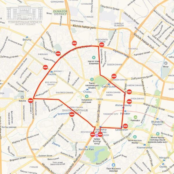 Улицы Ташкента будут закрыты до полуночи Улицы Ташкента будут закрыты до полуночи - Sputnik Узбекистан