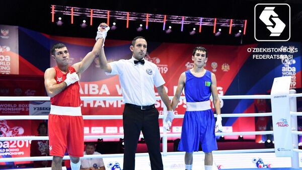 Shaxobidin Zirov na chempionate mira po boksu v Yekaterinburge - Sputnik Oʻzbekiston
