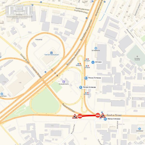 В Ташкенте перекроют дорогу - карта проезда - Sputnik Узбекистан