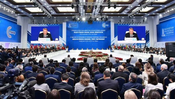 Четвертое Совещание спикеров парламентов Евразии началось в столице Казахстана - Sputnik Узбекистан