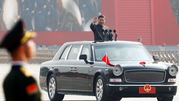 Prezident Kitaya Si Szinpin na voyennom parade v chest 70-letiya obrazovaniya KNR v Pekine  - Sputnik O‘zbekiston