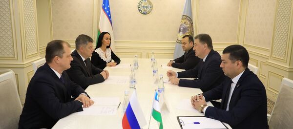 V ramkax vizita delegatsii MVD Rossii v Uzbekistan sostoyalas vstrecha chlenov delegatsii s ministrom vnutrennix del Respubliki Uzbekistan general-leytenantom P .Bobojonovim. - Sputnik O‘zbekiston