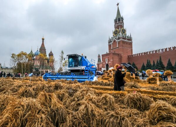 Фестиваль осени на Красной площади в Москве - Sputnik Узбекистан