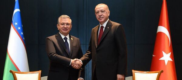 Утром 15 октября в Баку состоялась встреча президента Республики Узбекистан Шавката Мирзиёева и президента Турецкой Республики Реджепа Тайипа Эрдогана Утром 15 октября в Баку состоялась встреча президента Республики Узбекистан Шавката Мирзиёева и президента Турецкой Республики Реджепа Тайипа Эрдогана - Sputnik Узбекистан
