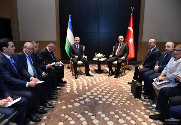 Встреча Мирзиёева и Эрдогана в Баку: какие темы обсудили президенты Встреча Мирзиёева и Эрдогана в Баку: какие темы обсудили президенты - Sputnik Узбекистан